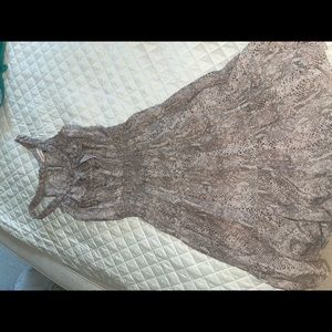 Rebecca Taylor Midi Braided Snakeskin Dress